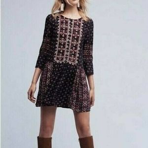 Anthropologie Vanessa Virginia Beaded Sheath Dress, Size L.